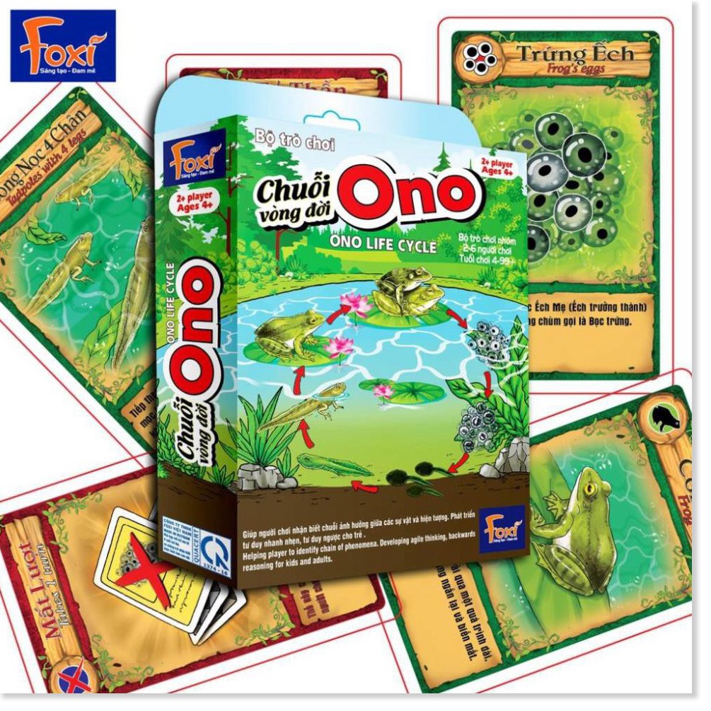 Board game-Flashcard-Chuỗi Ono Foxi-đồ chơi trẻ em-thẻ thông minh-tư duy-vui nhộn-ghi nhớ logic.