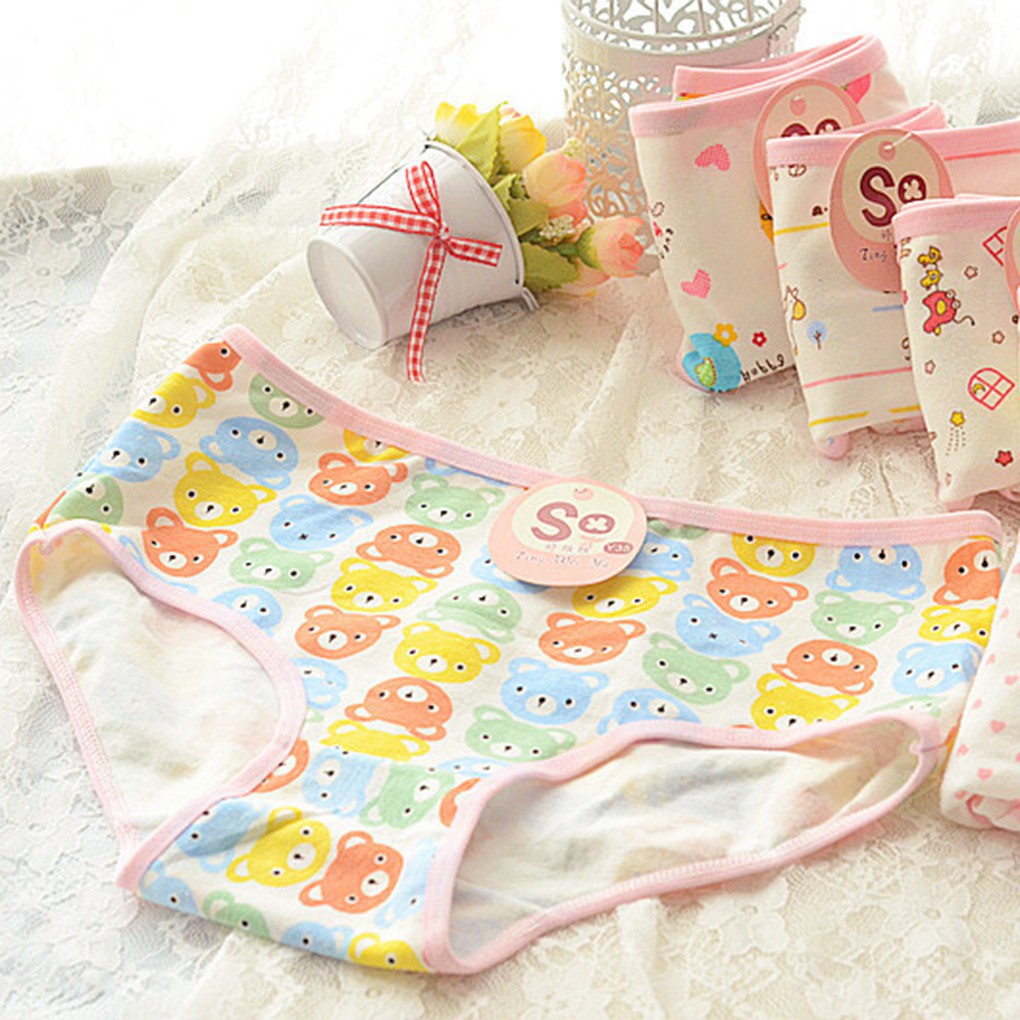 Quần lót cotton nữ in hoạt hình