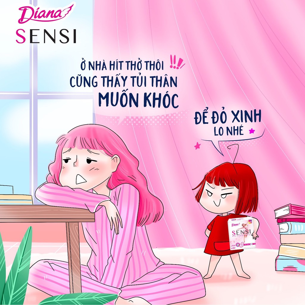 BVS Diana - Băng Vệ Sinh Diana Sensi Siêu Mỏng Cánh 8 Miếng/Gói