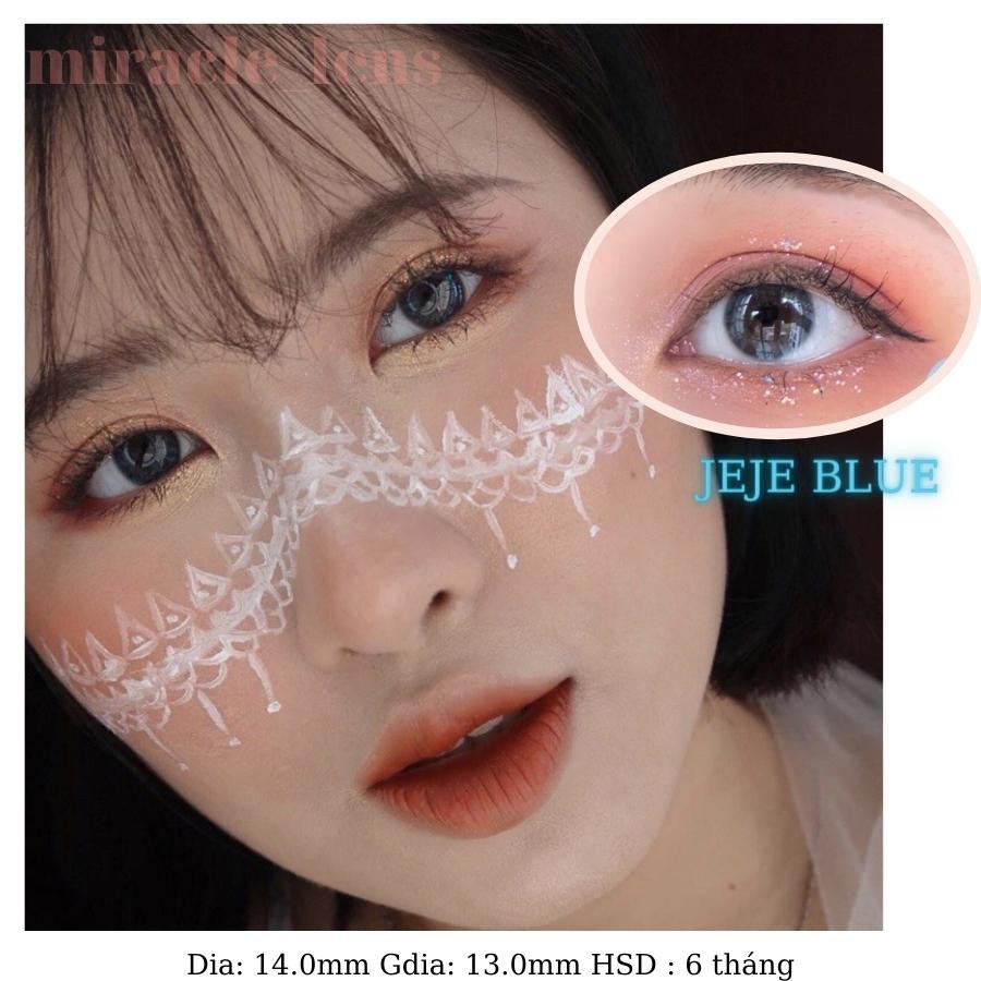Lens mắt xanh blue trẻ trung cá tính-JEJE BLUE kính áp tròng Hàn Quốc