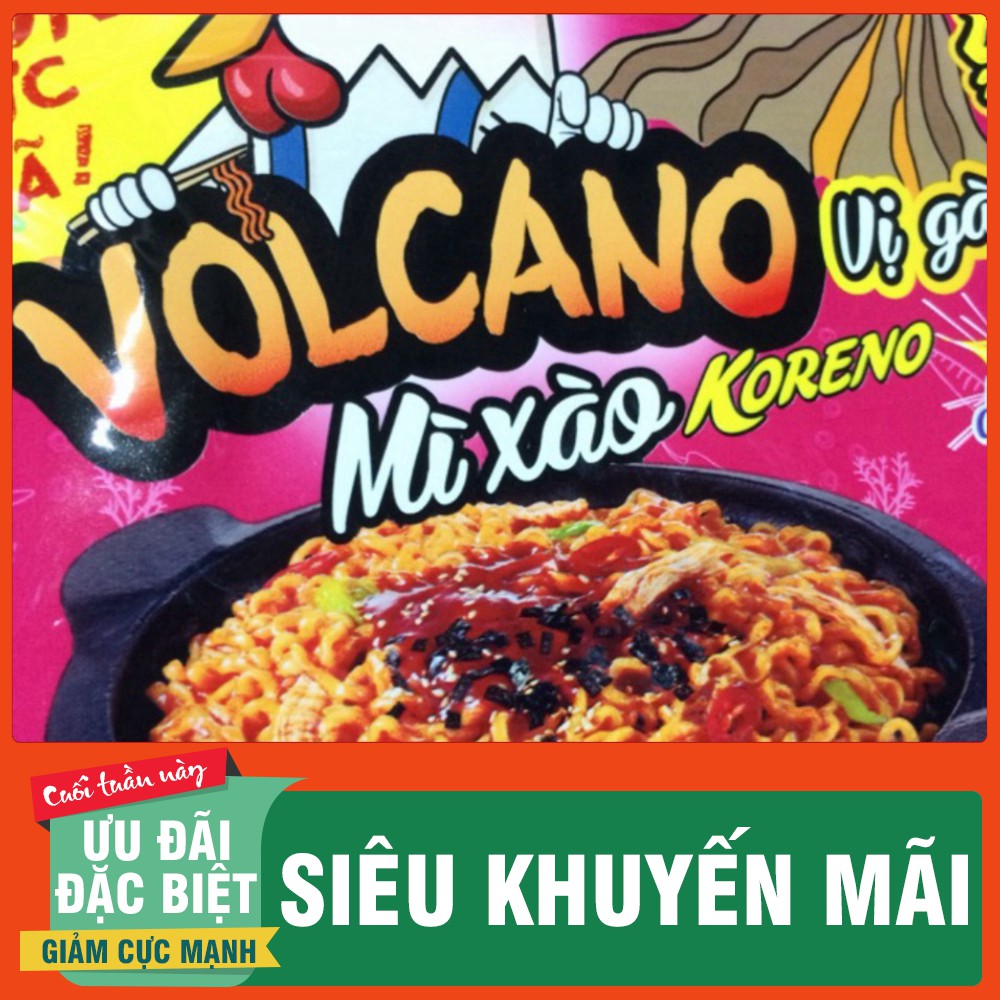 Gói Mì Xào Cay Volcano Koreno Paldo Gà 118g - Ăn Cực Ngon