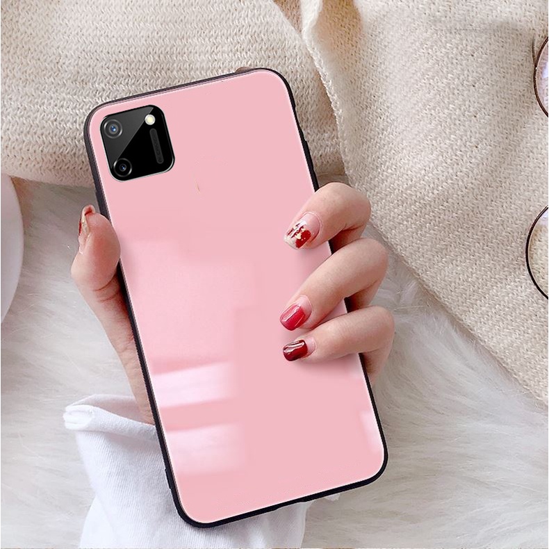 Ốp Lưng REALME C11, C11 2021, C21Y,C20, C25Y Mặt kính gương sáng bóng cao cấp