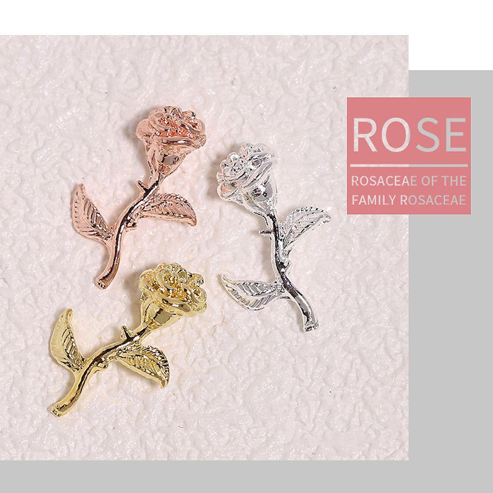 Phụ Kiện Trang Trí Móng Tay Hình Hoa Bằng Kim Loại Phong Cách Retro|Màu Sắc Phụ Kiện Trang Trí Móng Tay Hình Hoa 3D Lấp Lánh