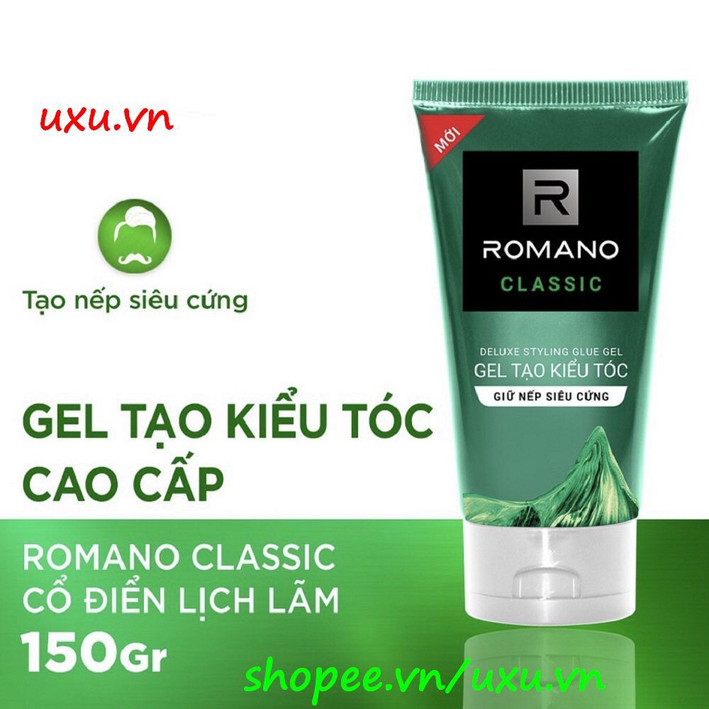 Gel Tạo Kiểu Tóc 150G Romano Classic Siêu Cứng, Với uxu.vn Tất Cả Là Chính Hãng.