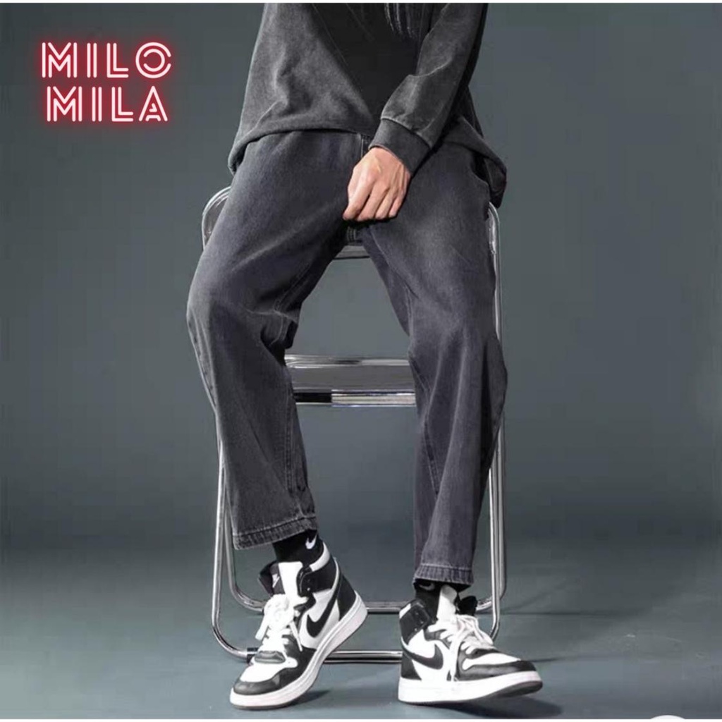 Quần Baggy Jean nam phom suông rộng, quần bò nam dáng ống đứng, cam kết Giặt không phai màu - HÀNG CAO CẤP LOẠI 1 | BigBuy360 - bigbuy360.vn