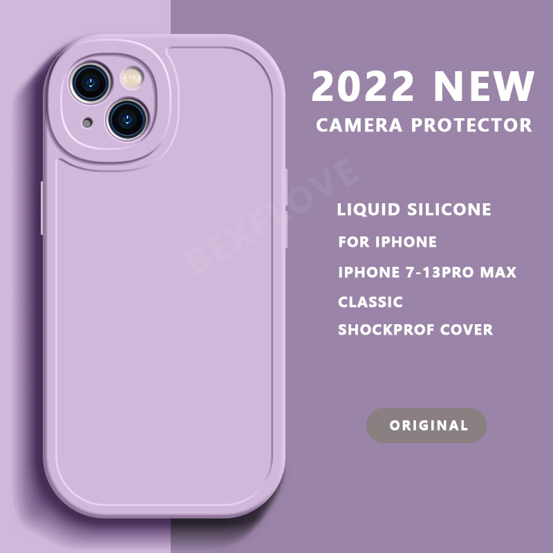 Ốp Điện Thoại Silicon Mềm Nhám Màu Kẹo Bảo Vệ Camera Chống Sốc Cho iPhone 7 8 Plus 11 12 13 Pro MAX X XR XS MAX SE 2020 2022
