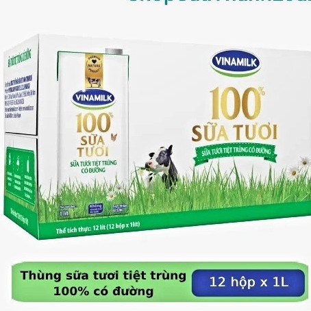 Sữa Tươi Con Bò 1 lít Vinamilk 100% ❤️FREESHIP❤️ Sản Phẩm Cao Cấp Số 1 Việt Nam Xuất Khẩu