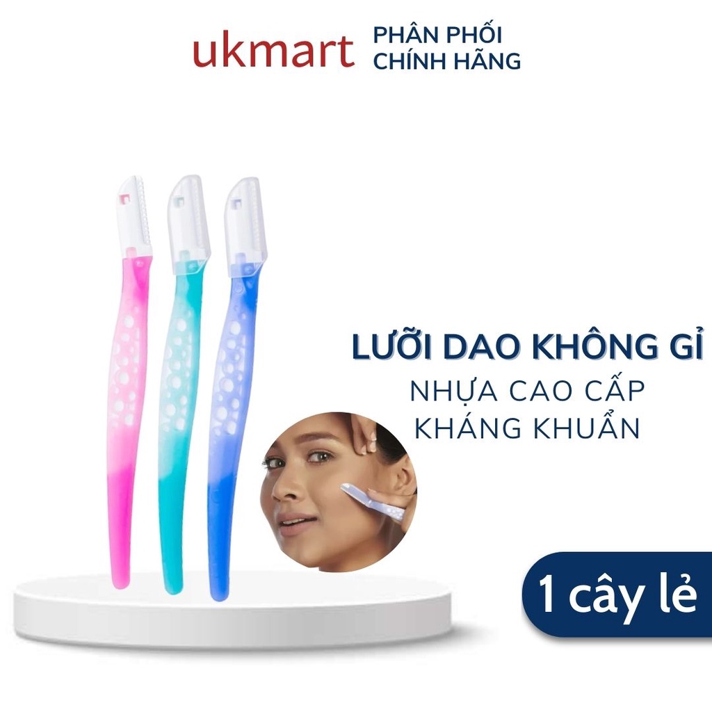 Dạo Cạo Lông Mày KAI Can Lưỡi Đơn Thân Nhựa Cao Cấp Nhật Bản