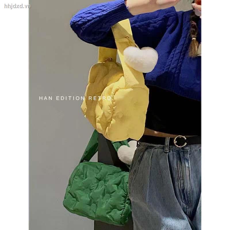 Túi xách cotton hình vuông thời trang mùa thu mới 2021