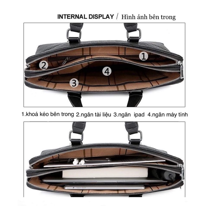 Cặp Xách Da Nam carxterken Thời Trang Công Sở Mẩu 8055