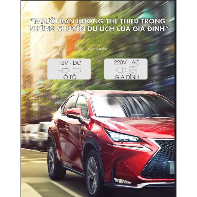 [ĐẠI HẠ GIÁ] Tủ lạnh mini 10 lít có hiện thị nhiệt độ dùng cho gia đình và ô tô