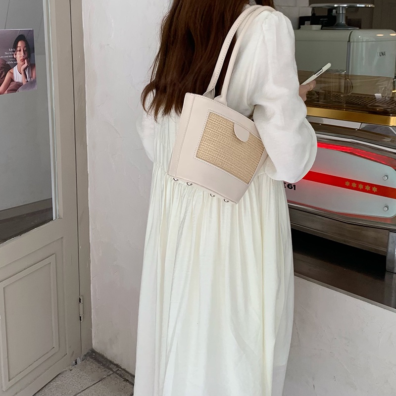 Túi xách nữ đeo vai kẹp nách vintage hót trend 2022 đi chơi đi biển ROSASO TX89