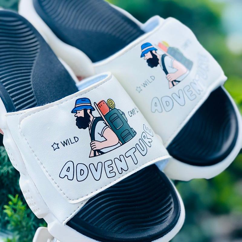 ép 𝐀𝐃𝐕𝐄𝐍𝐓𝐔𝐑𝐄 ❤️FREESHIP + FullBox❤️dép adv quai ngang thể thao nam nữ Balô adventure đế độn cao 4cm Trắng-đen