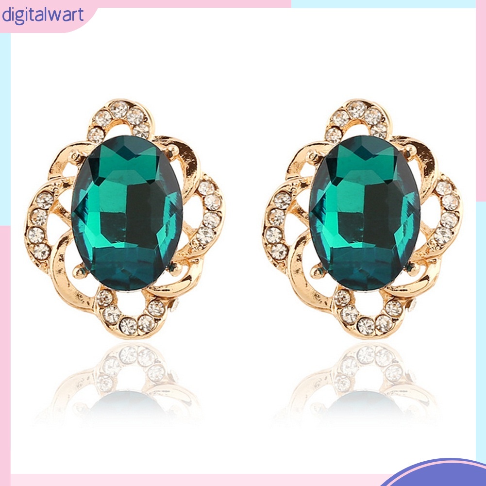 Bộ dây chuyền và bông tai đính đá thiết kế sang trọng dành cho nữ