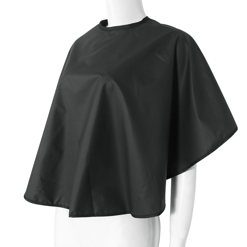 Áo Choàng Cắt Tóc Chống Thấm Nước Hình Vuông Ngắn Màu Đen Dành Cho Salon YOUYO