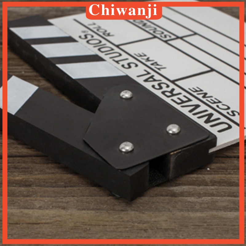 [CHIWANJI]Wooden Movie Film Clap Board Filmmaking Clapper Board Home Party Ornaments