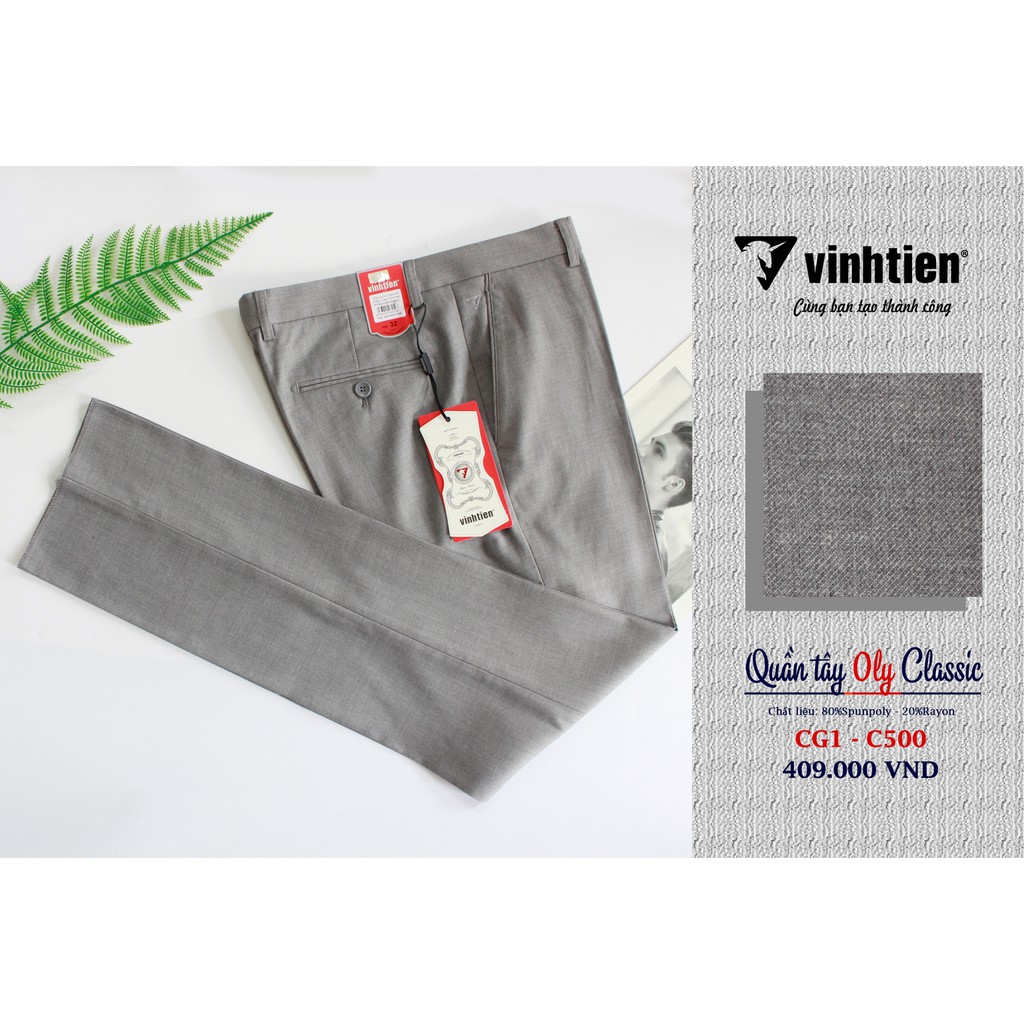 Quần Tây 0Ly Trơn Classic 409 Vĩnh Tiến - Nhiều Màu