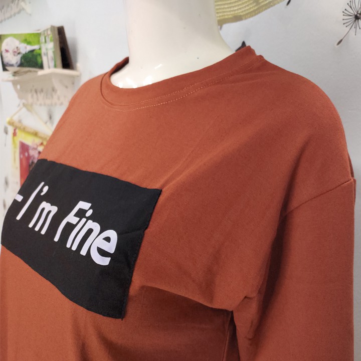 Áo Thun Nữ Đẹp 🚀FREESHIP🚀 Áo phông nữ tay ngắn chất đẹp, thun cotton, mịn, mát, sành điệu in Im Fine . Mã M14 | BigBuy360 - bigbuy360.vn