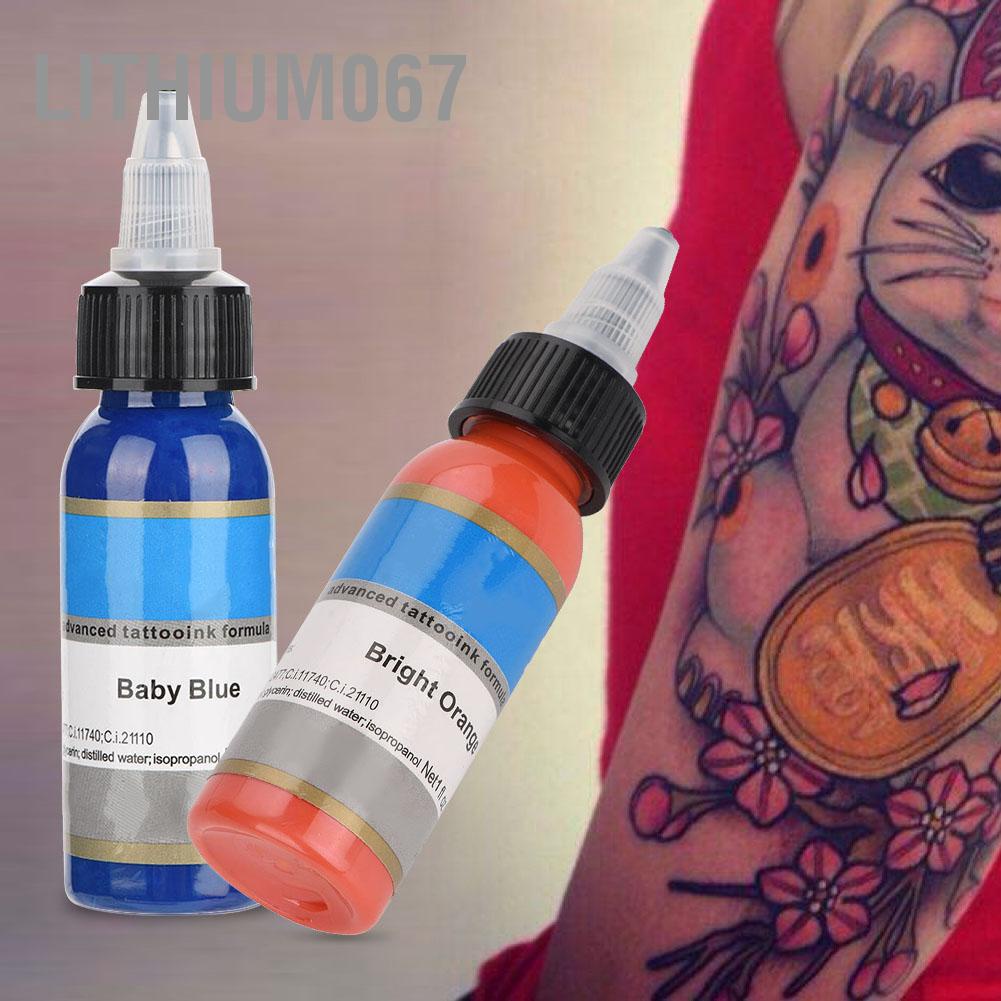 Lithium067 14 Colors 30ml Body Paint Semipermanent Eyebrow Permanent Makeup Tattoo Ink