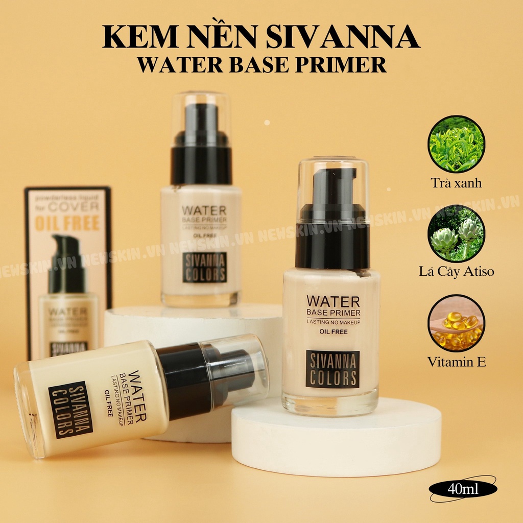 KEM LÓT KIÊM KEM NỀN KIỀM DẦU SIVANNA COLORS WATER BASE PRIMER OIL FREE HF559