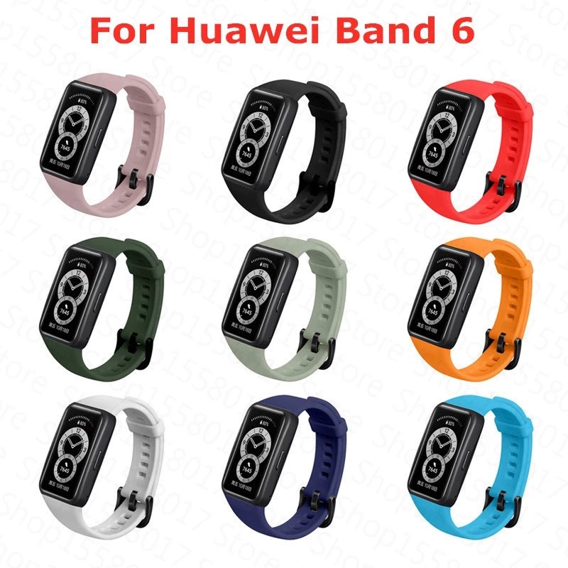 Dây Đeo Thay Thế Chất Liệu Silicon Thiết Kế Nhiều Lỗ Cho Huawei Band 6 Honor Band 6