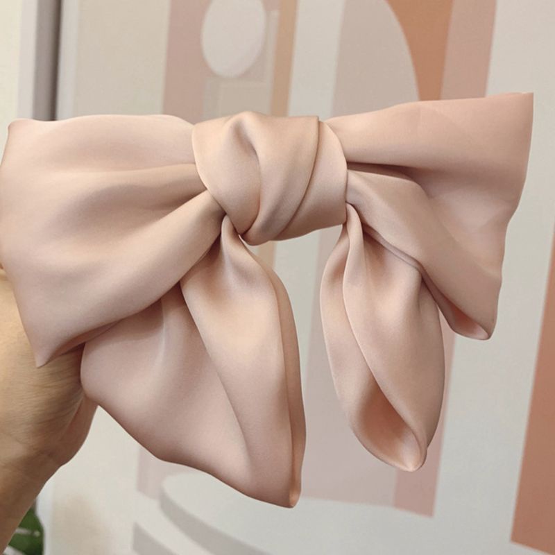 Kẹp Tóc Nơ Hai Lớp Bằng satin Phong Cách vintage Hàn Quốc Cho Nữ