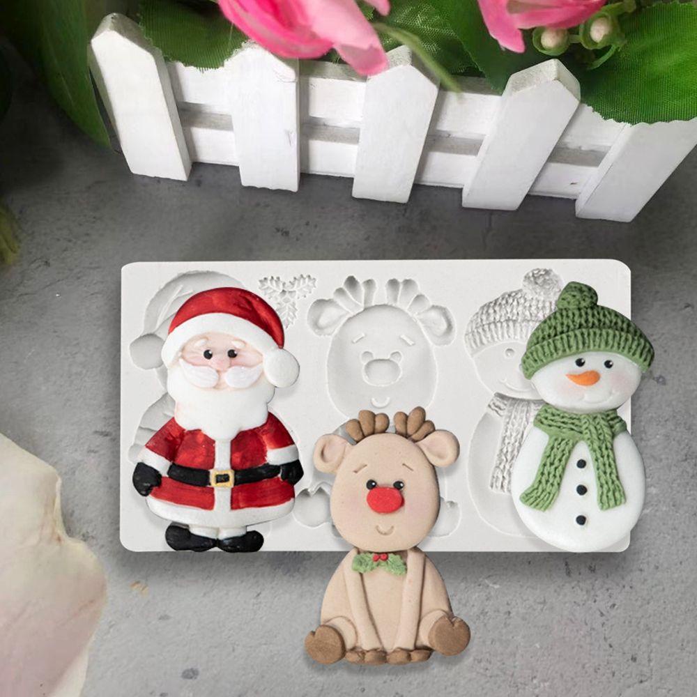Khuôn Silicone Tạo Hình Làm Bánh Kẹo Hình Giáng Sinh 3D DIY
