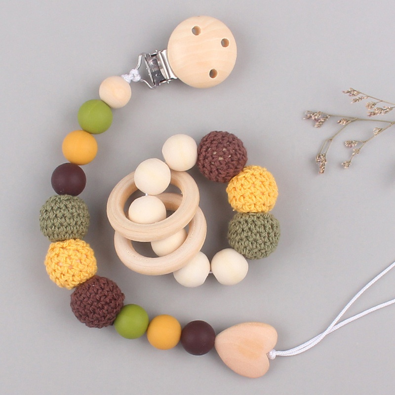 Vòng Tay Chuỗi Hạt Silicon Họa Tiết Hoạt Hình Cho Bé Sơ Sinh Mọc Răng