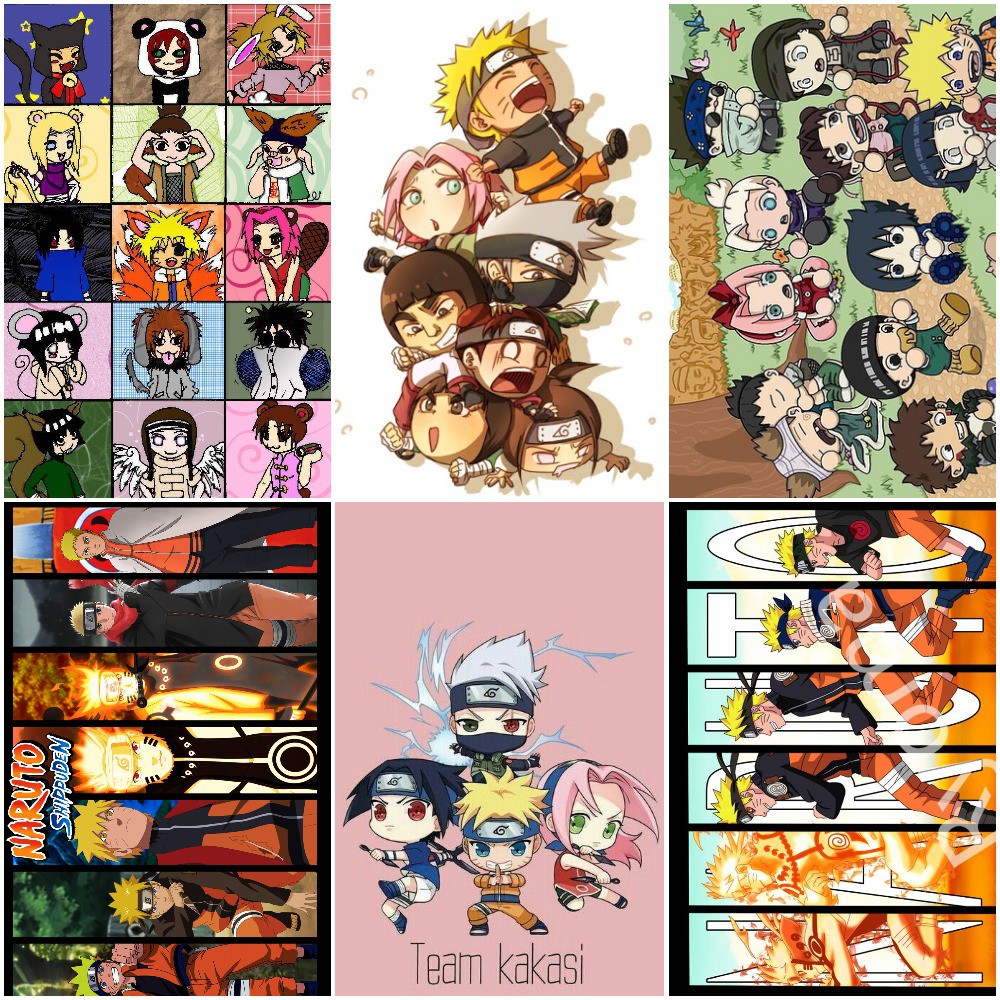 Bộ 6 Áp phích - Poster Anime Naruto  - A3, A4, A5