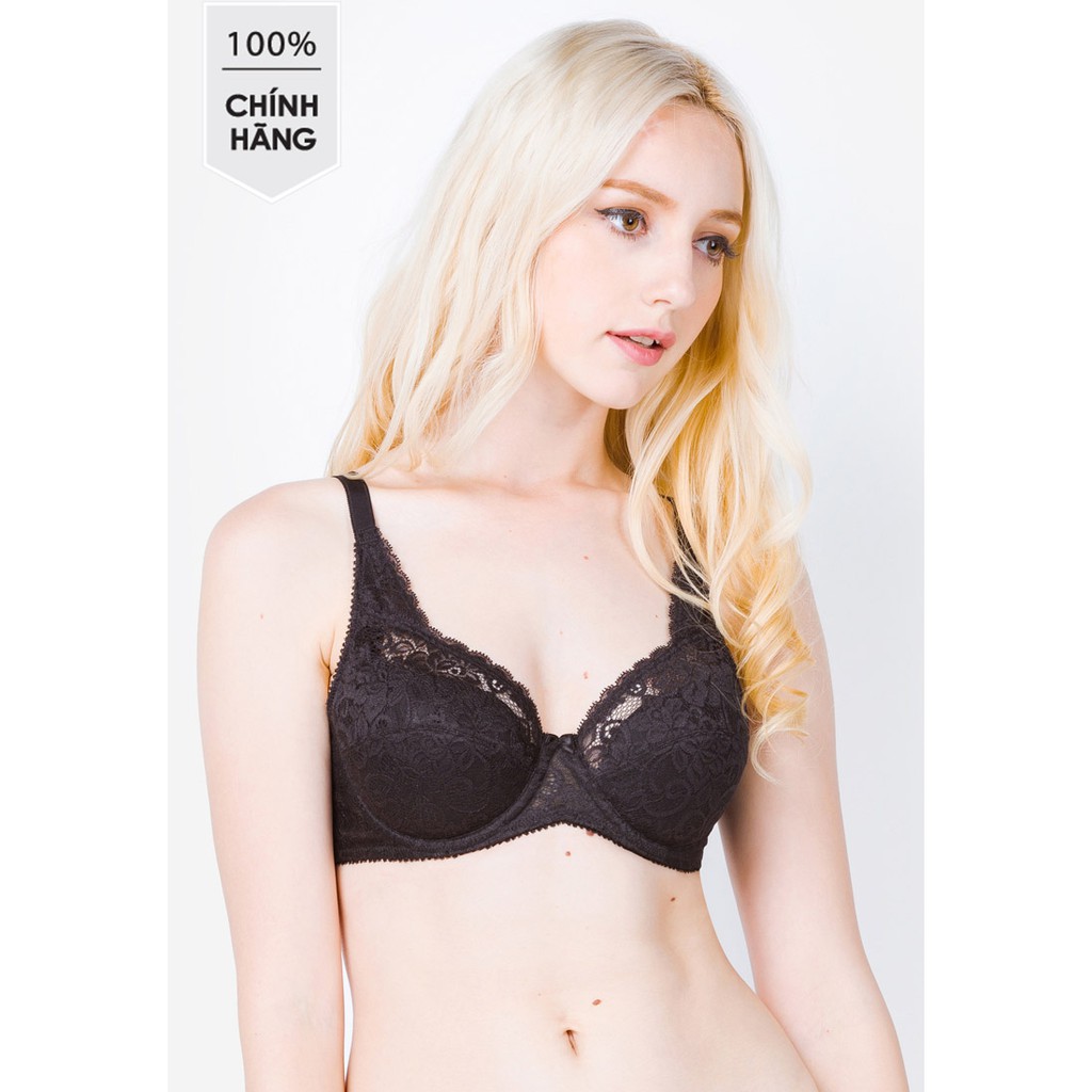 Áo ngực ren nữ Triumph 929 có gọng,mỏng không đệm mút ôm ngực màu Đen và Da Sậm