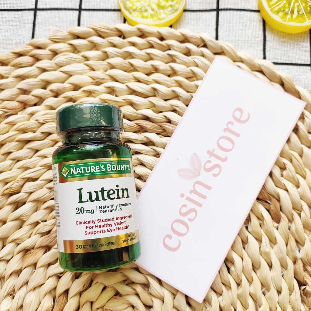 Viên uống Lutein Nature Bounty 30 viên - Tăng Cường Thị Lực Bổ Sung Zeaxanthin Cho Mắt | Thế Giới Skin Care