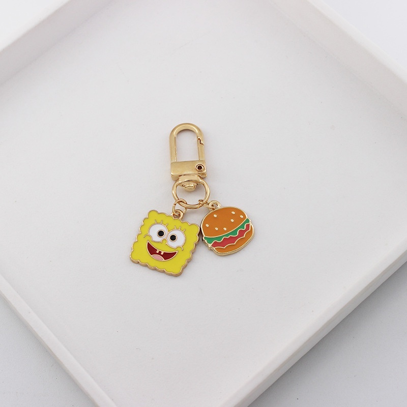 Móc Khóa Hình SpongeBob Dễ Thương Bằng Hợp Kim Tráng Men