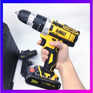 Máy khoan tường Dùng Pin DEWALT 26V Có Búa - Máy Bắt Vít, Khoan 3 chức năng 100% Lõi Đồng, pin chuẩn 5 cell