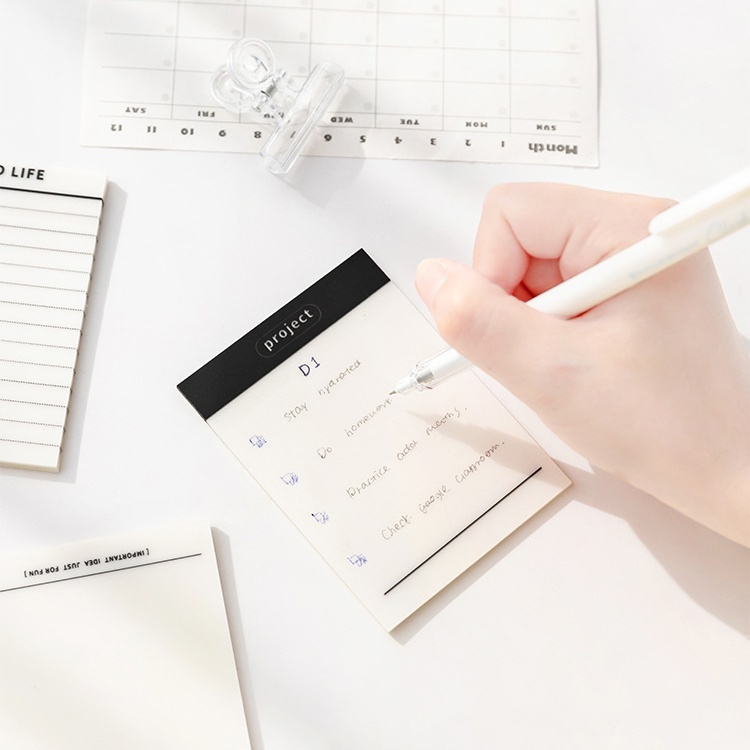 Set 50 Giấy Ghi Chú Trong Suốt Tiện Dụng Cho Học Sinh