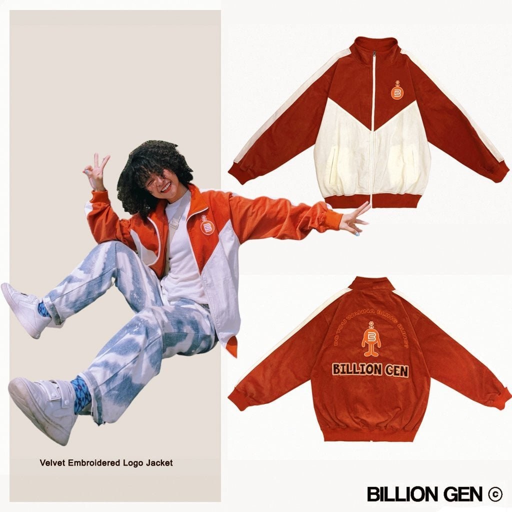 Áo Khoác Nam Nữ Velvet Embroidered Logo Jacket Billion Gen