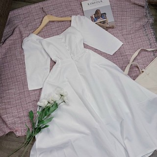 ĐẦM MAXI TAY LỠ CỔ U
