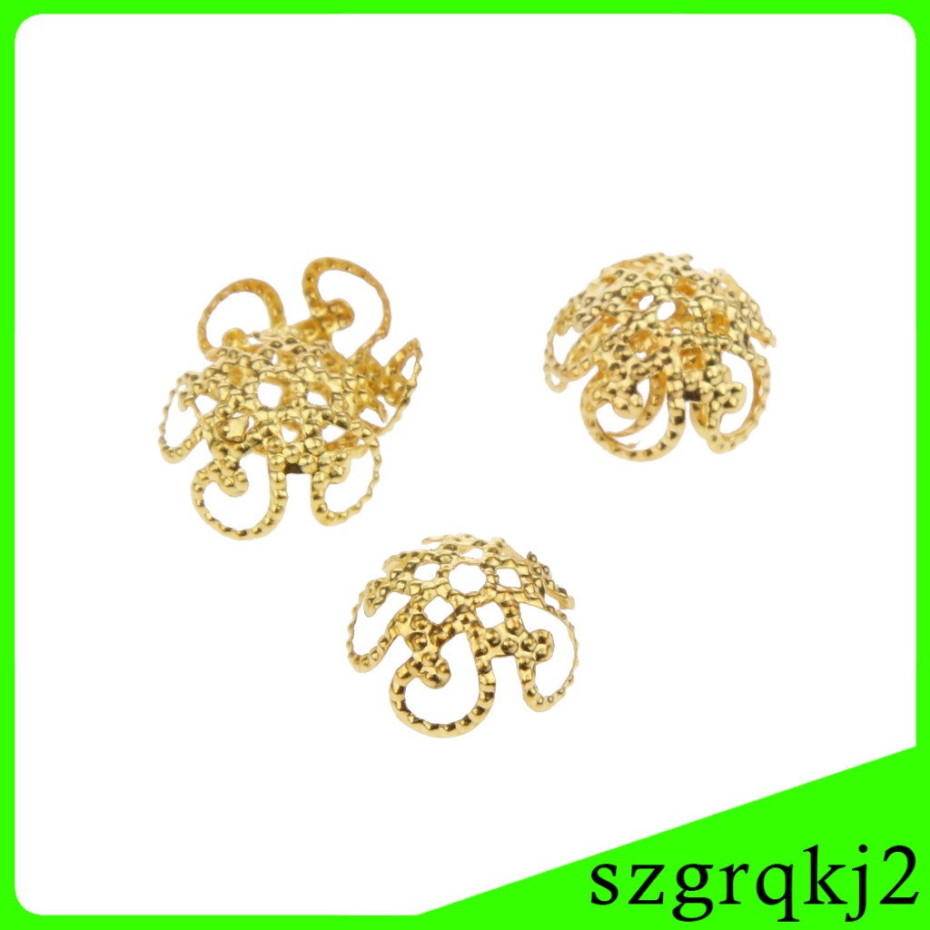 200 Hạt Charm Mạ Vàng / Bạc 10mm Làm Trang Sức