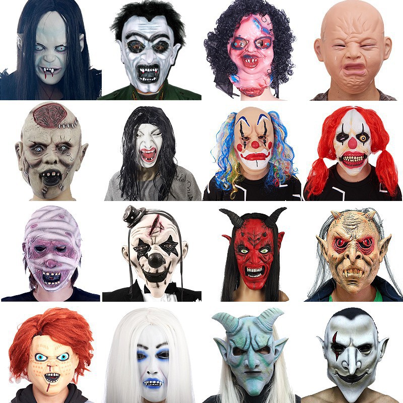 [NHIỀU MẪU] Mặt nạ quỷ-Mặt Nạ Hóa Trang Hình Đầu Lâu Dịp Halloween chất liệu cao su khuôn mặt đáng sợ,zombie