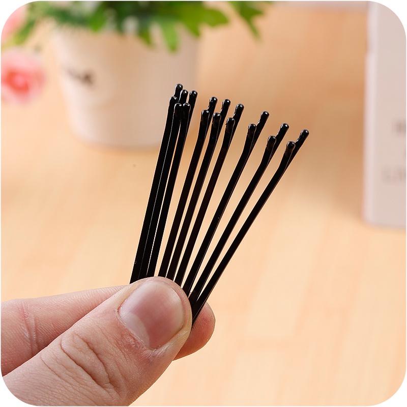 Vỉ 36 chiếc kẹp tăm đen, kẹp ghim tóc tăm đen, ghim cài tóc cố định làm đẹp, make up
