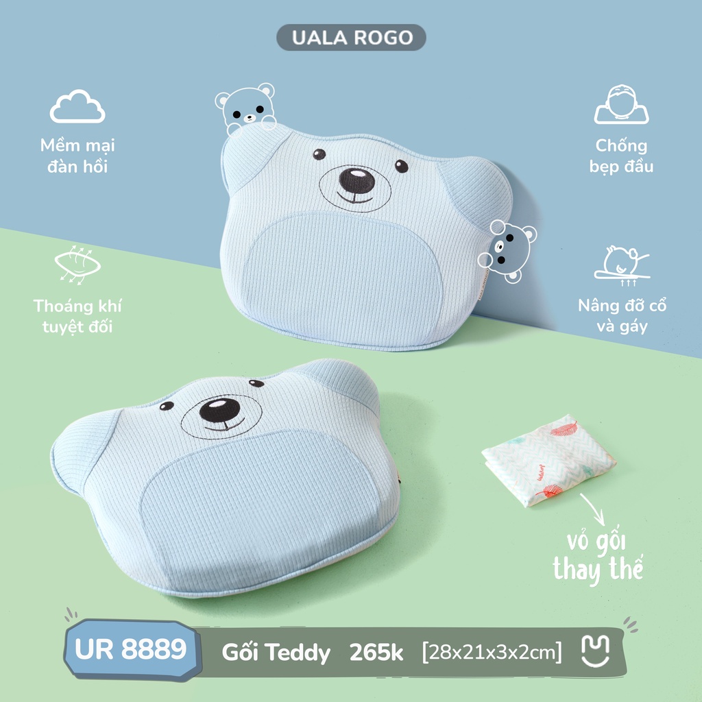 Gối chống méo đầu Teddy UalaRogo UR 8889