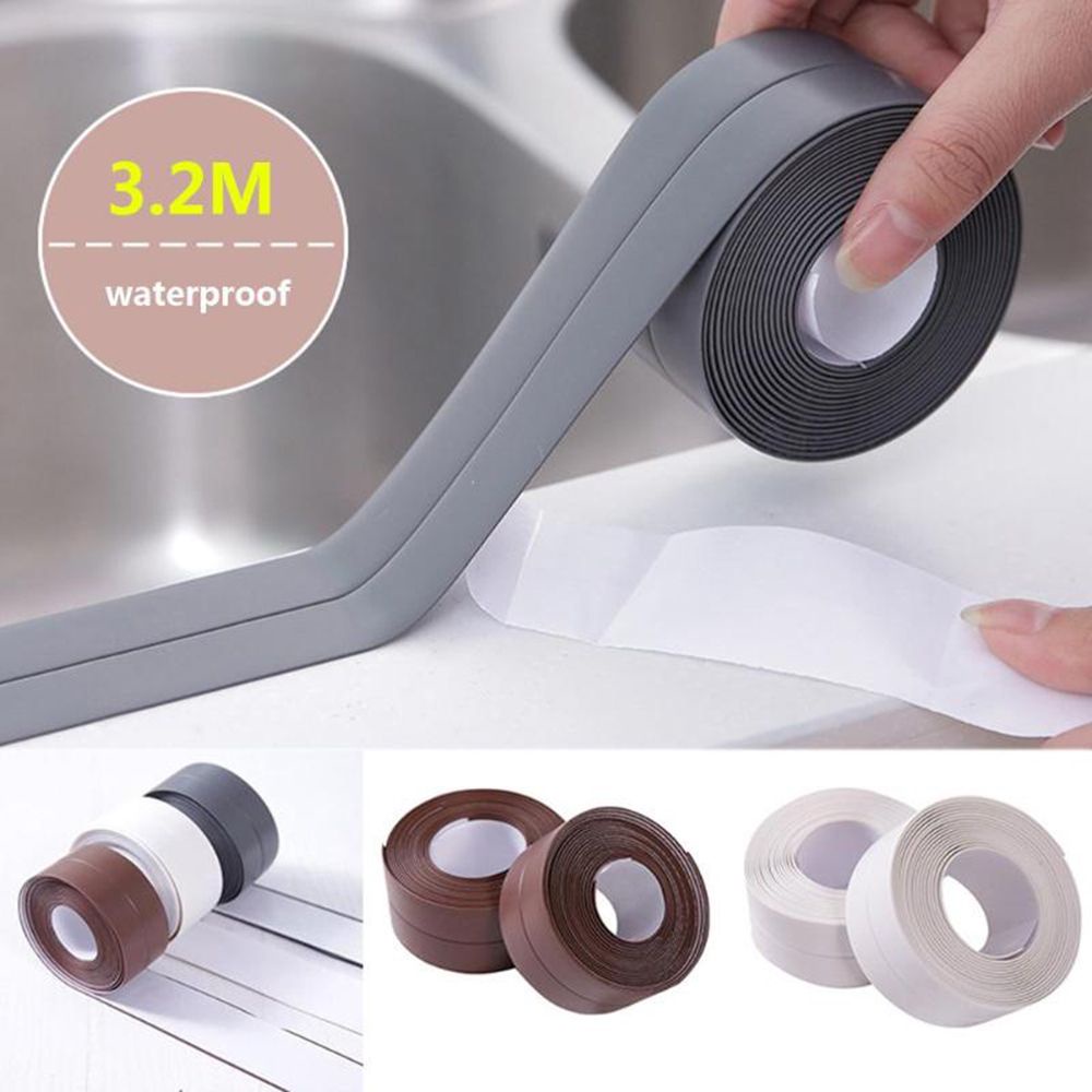 Băng Keo PVC Dán Viền Góc Bồn Rửa Chén/Bồn Rửa Nhà Bếp Chống Nước/Chống Thấm Nước Nhiều Màu Sắc
