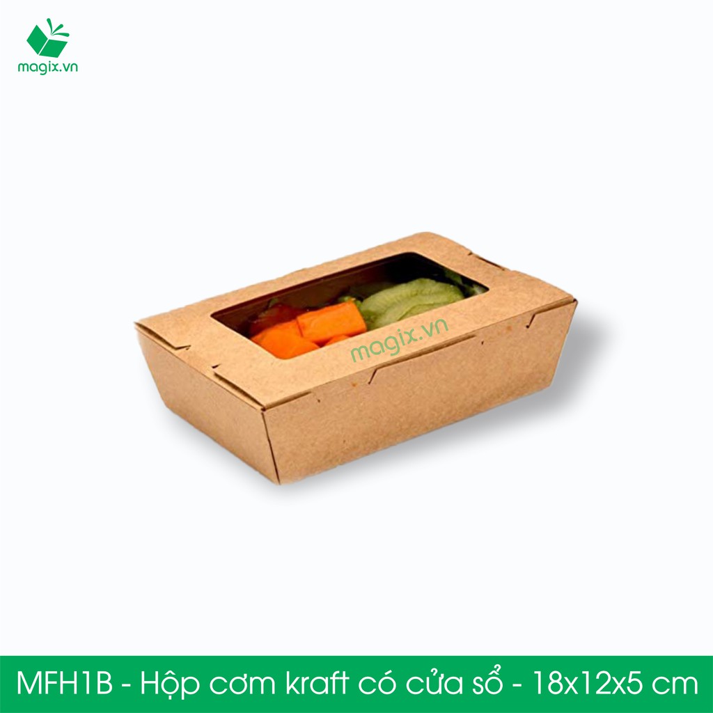 Combo 25 hộp giấy Ivory Kraft đựng thực phẩm  - hộp giấy đựng thức ăn hộp đựng cơm