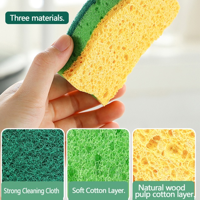 Miếng Bọt Biển Rửa Chén Chống Dính Dầu Tiện Dụng