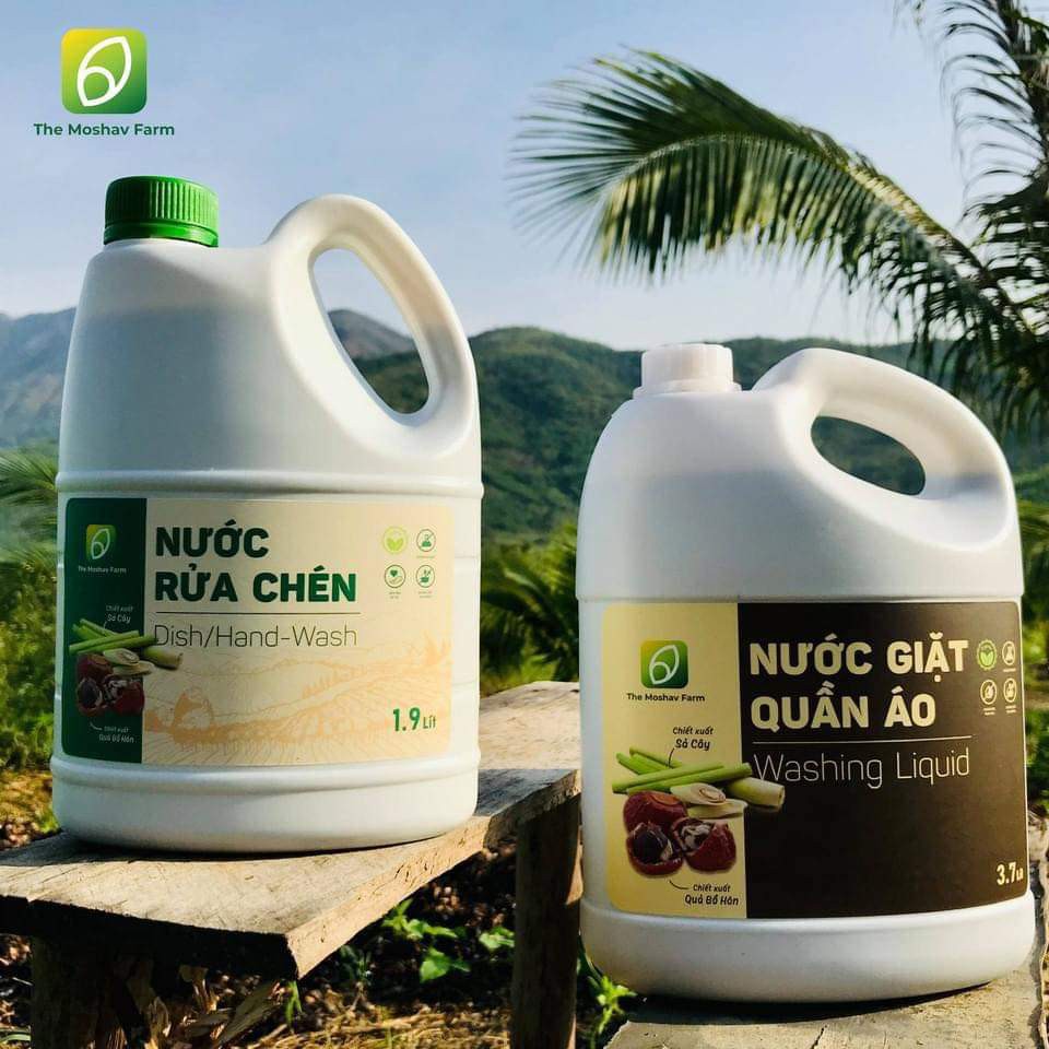 Nước lau sàn / nước giặt bồ hòn The Moshav Farm - Can 3.7 Lít