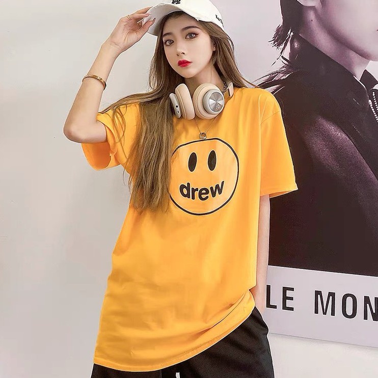 Áo thun nam nữ Unisex tay lỡ form rộng Oversize họa tiết mặt cười in 5D cực chất RÔ STORE AT41