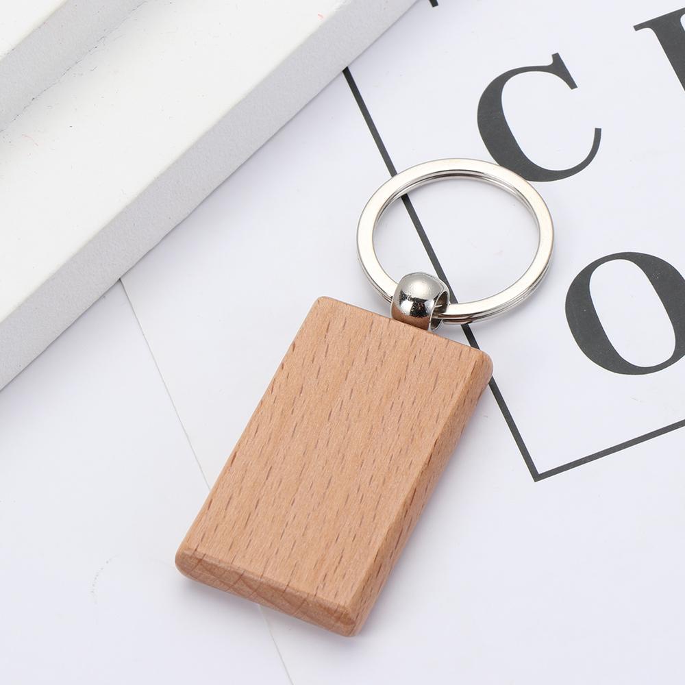 ORIENTLII Móc Khóa Bằng Gỗ Trơn Hình Chú Chó Đáng Yêu Thời Trang