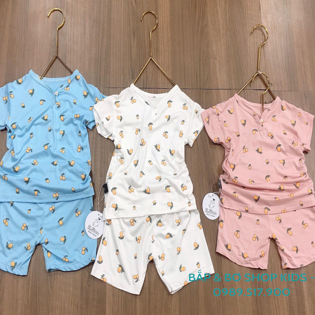 Đồ Bộ Cho Bé 💖 𝘍𝘳𝘦𝘦𝘴𝘩𝘪𝘱 💖 Bộ Thun Lạnh Hình Quả Chanh Mặc Ở Nhà - Bắp & Bơ SHOP KIDS