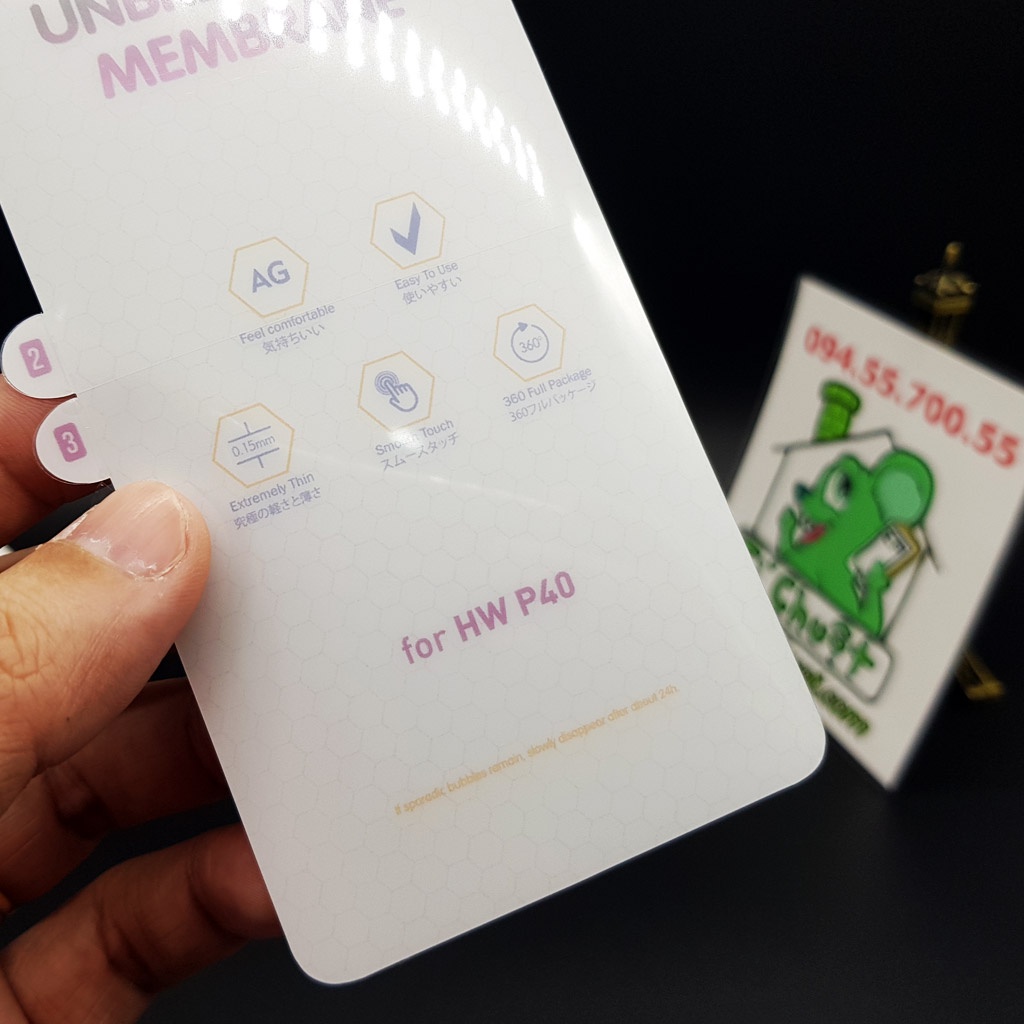[Mặt Trước] Dán CL Dẻo PPF Huawei P40 Cường Lực Chống Vân Tay