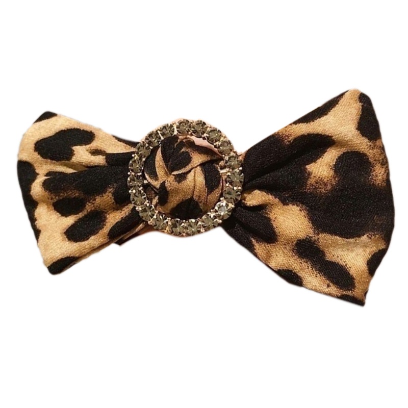 Dây Cột Tóc Co Giãn In Họa Tiết Da Báo Dễ Thương