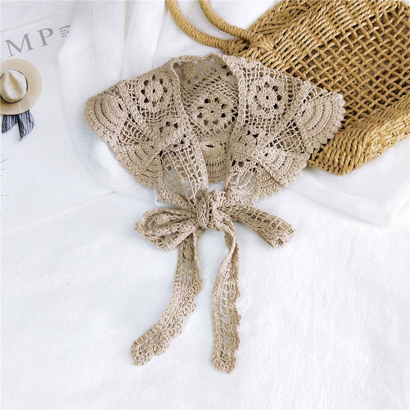Khăn Choàng Cổ Ren Mỏng Phong Cách Vintage Thời Trang Mùa Hè Dành Cho Nữ